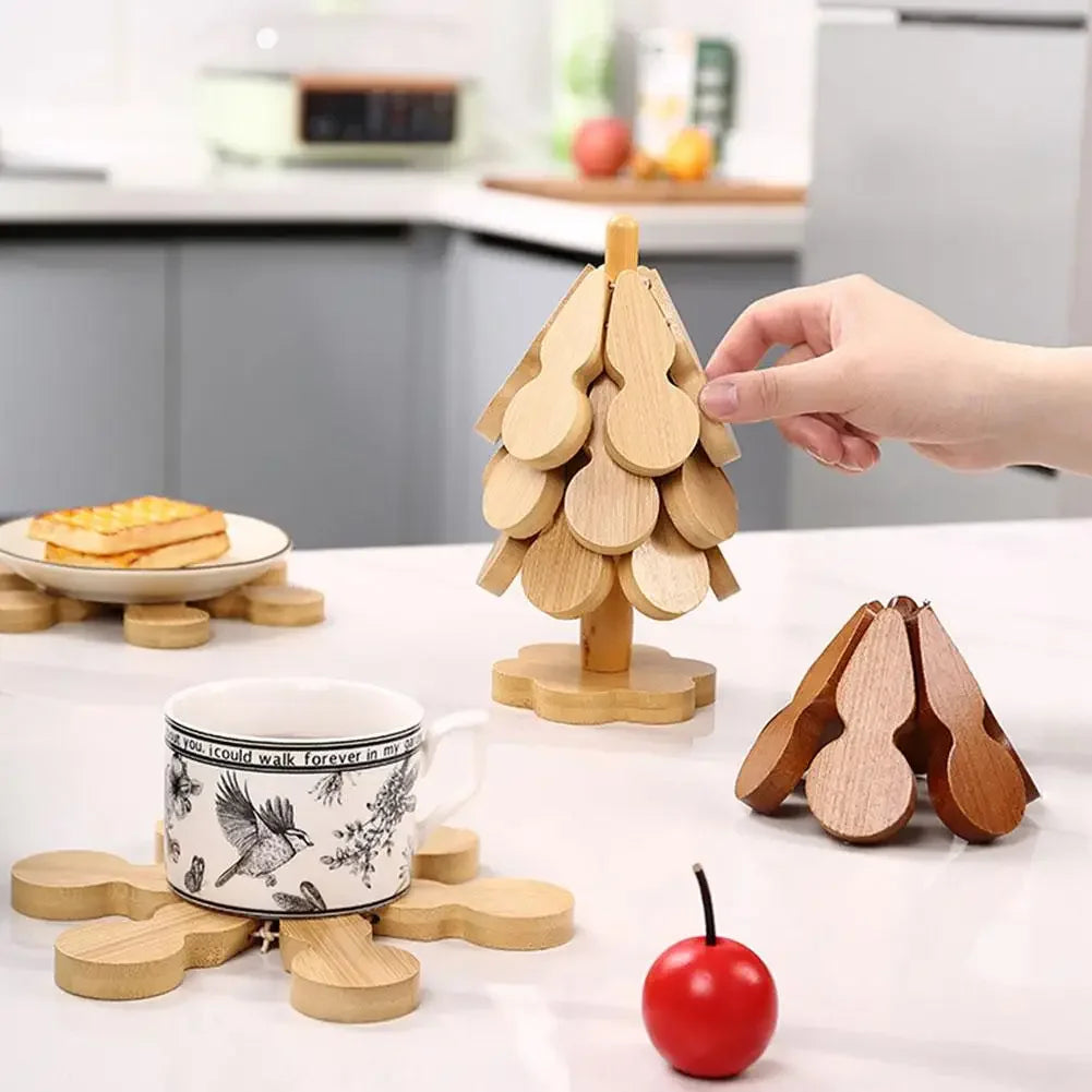 Tree Insulation Mat Solid Wood Dining Table Anti Scalding Mat Pot Mat Festival Gift Creative And Personalized Home Decoration Peaceful Pleasures Health and Wellness