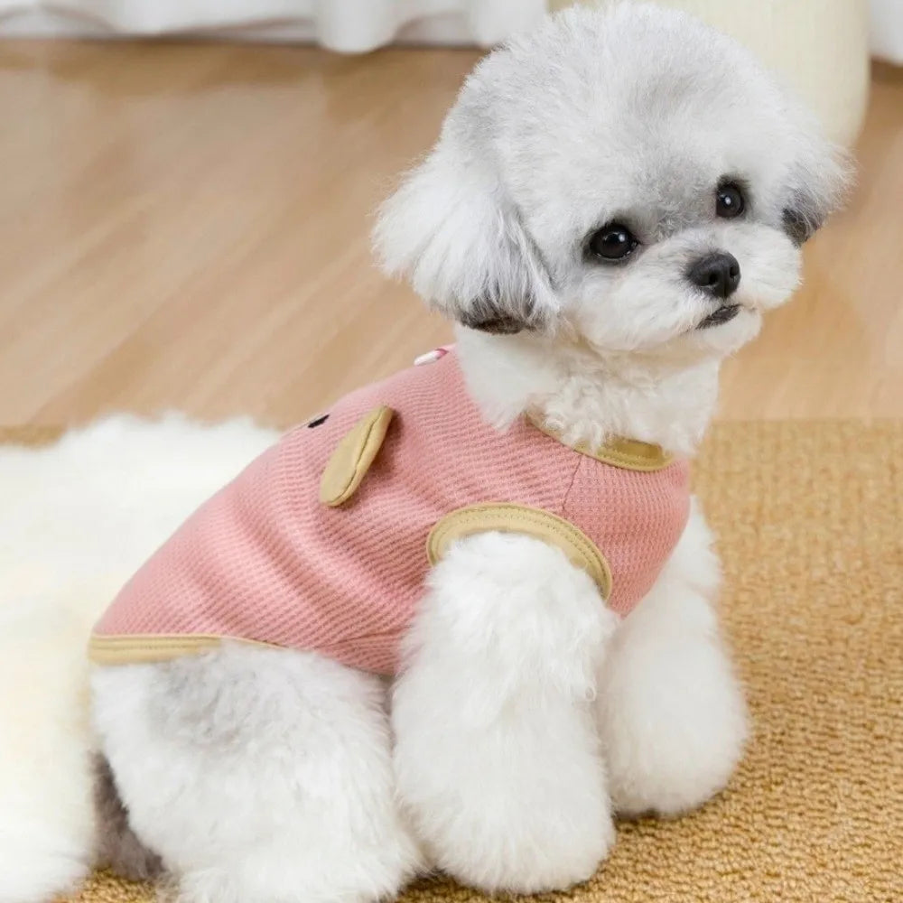 Cartoon Print Dog & Cat Vest | Breathable Mesh Sun Protection