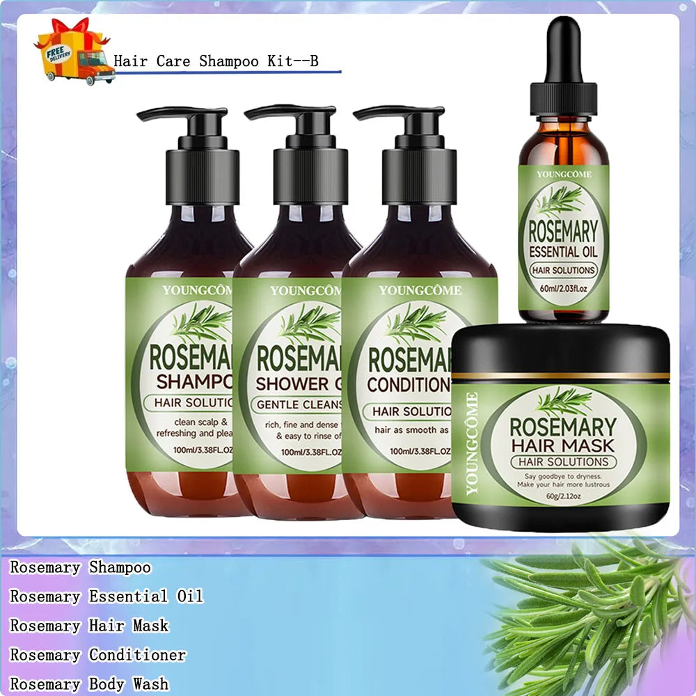Rosemary Essential Oil Hair Mask & Nourishing Serum – YOUNGCOME