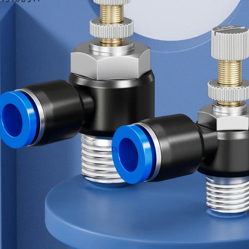 Quick Connect Pneumatic Air Speed Throttle Valve SL 4–12mm