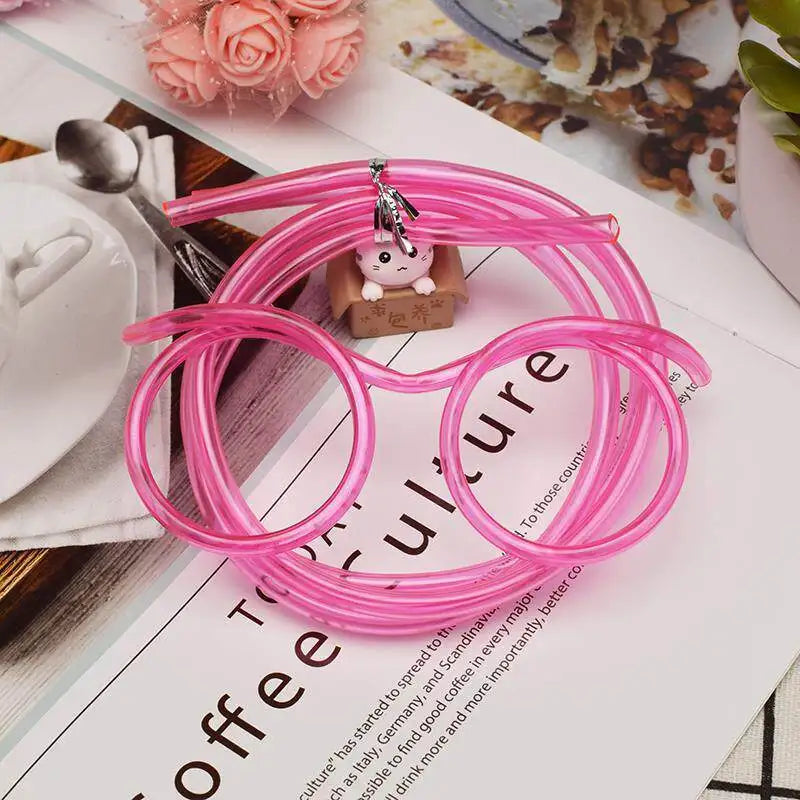 Silly Straw Glasses,Novelty Loop Eyeglasses Straw Fun Party Drinking Straw Eye Glasses for Annual Meeting Parties Birthday Peaceful Pleasures Health and Wellness red