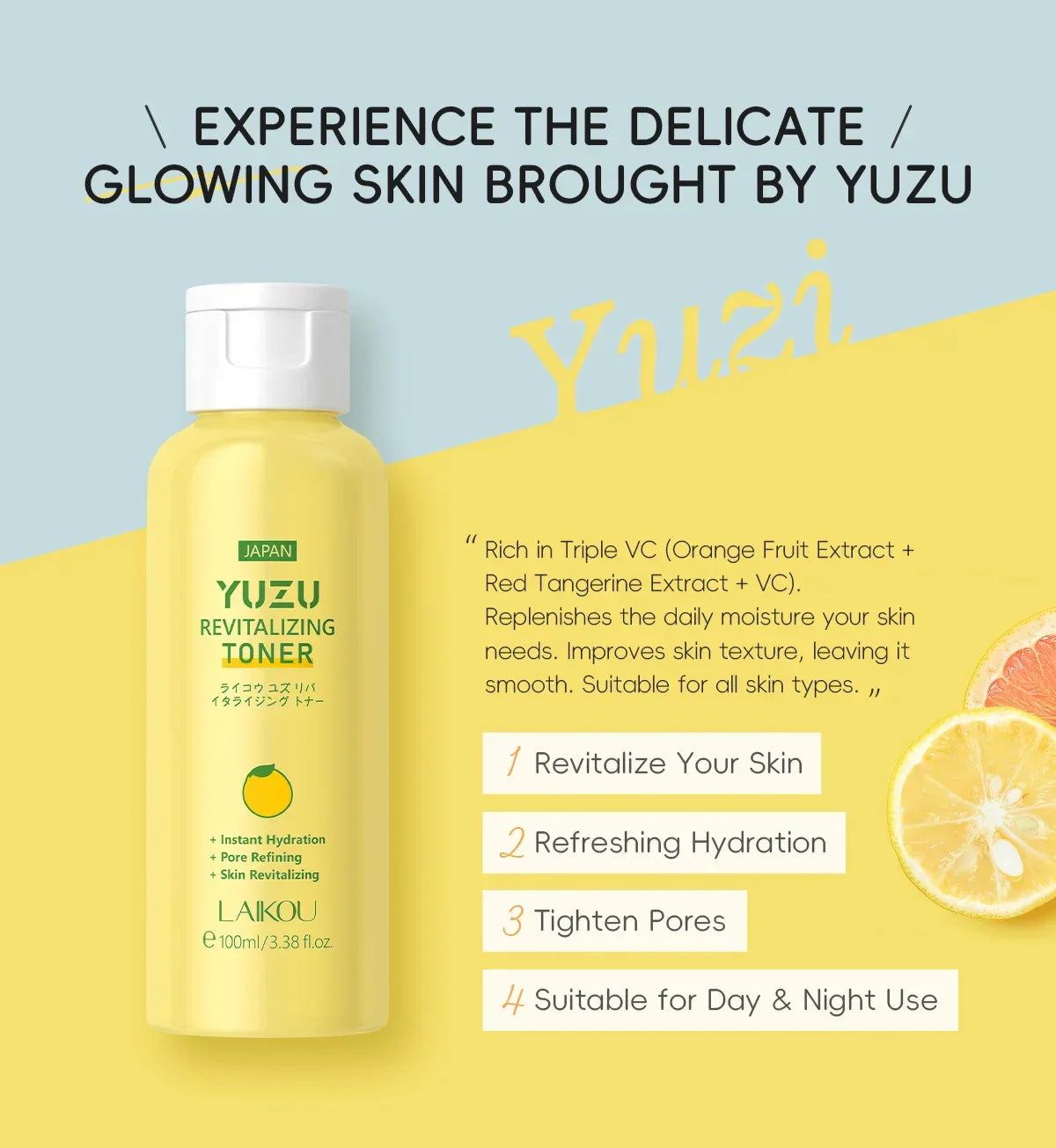 LAIKOU Sakura Face Toner 100ml – Brighten, Hydrate & Oil Control