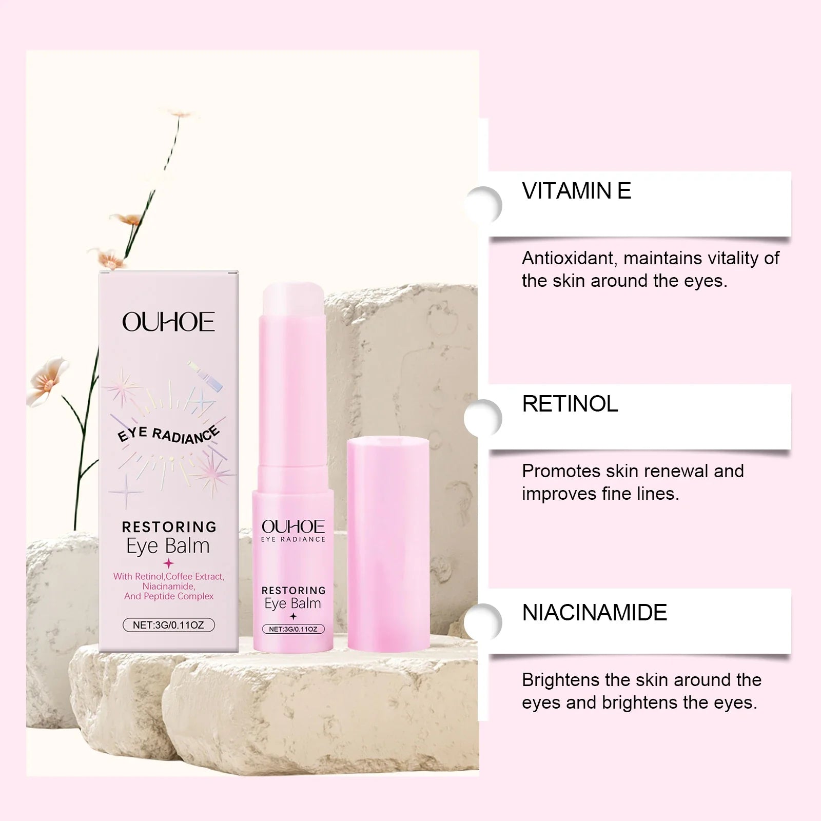 Eye Cream Stick – Dark Circles, Fine Lines & Firming | Ouhoe Eye Cream Stick Oasis Select