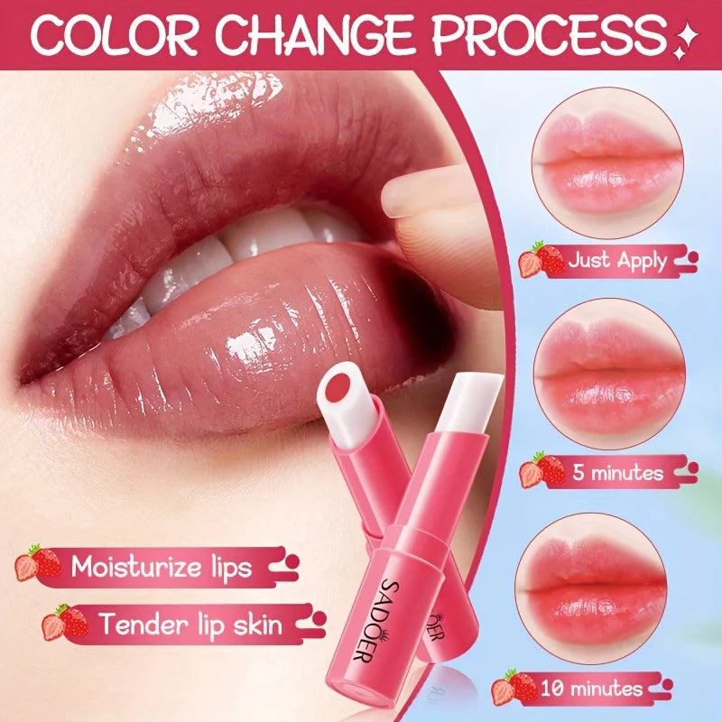 Strawberry-Filled Temperature-Changing Moisturizing Lip Balm 2.5g Peaceful Pleasures Health and Wellness