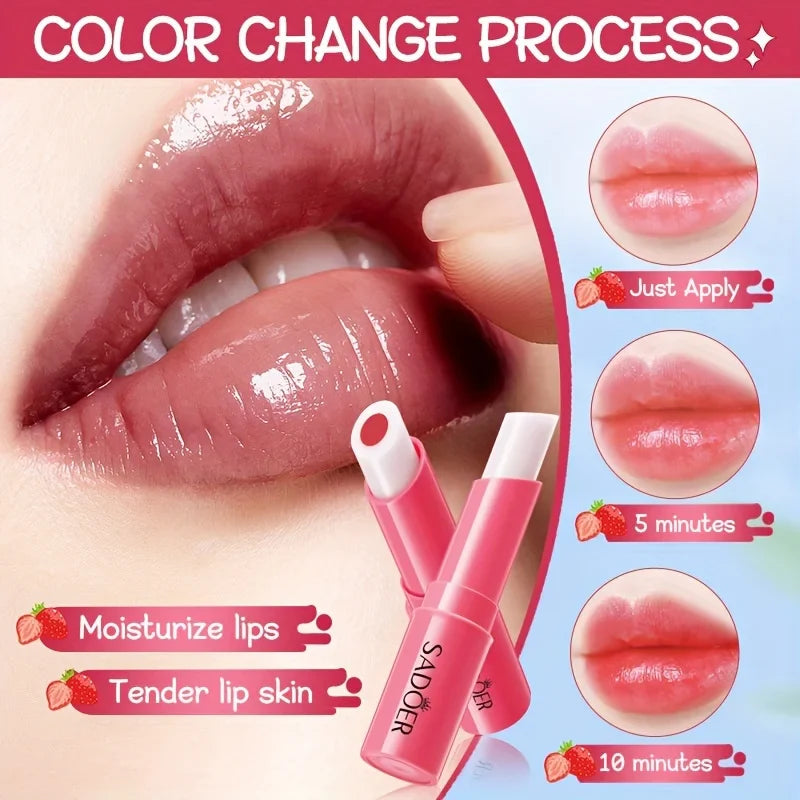 Strawberry Color-Changing Moisturizing Lip Balm 2.5g