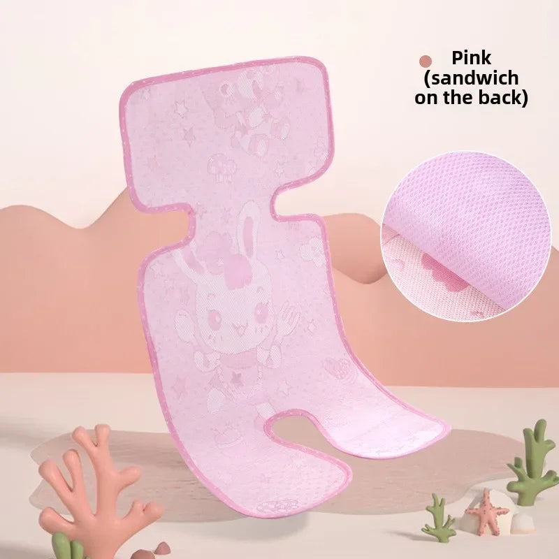 Universal Ice Fabric Car Seat Cooling Mat Washable Breathable Summer Baby Stroller Mat Baby Safety Seat Chair Cushion Pad Peaceful Pleasures Health and Wellness Pink