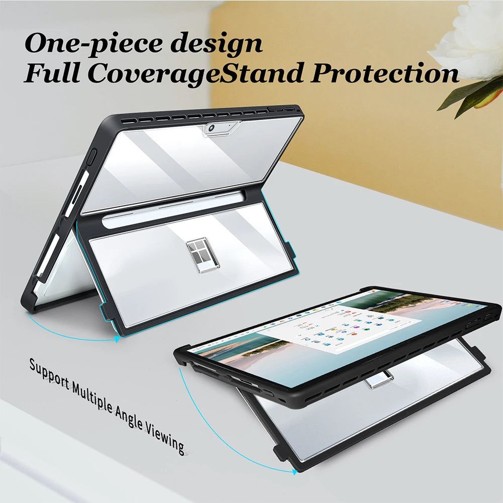 Laptop Case for Microsoft Surface Pro 11/10/9/8 13Inch Shockproof Protective Rugged Cover Compatible with Type Cover Keyboard Peaceful Pleasures Health and Wellness