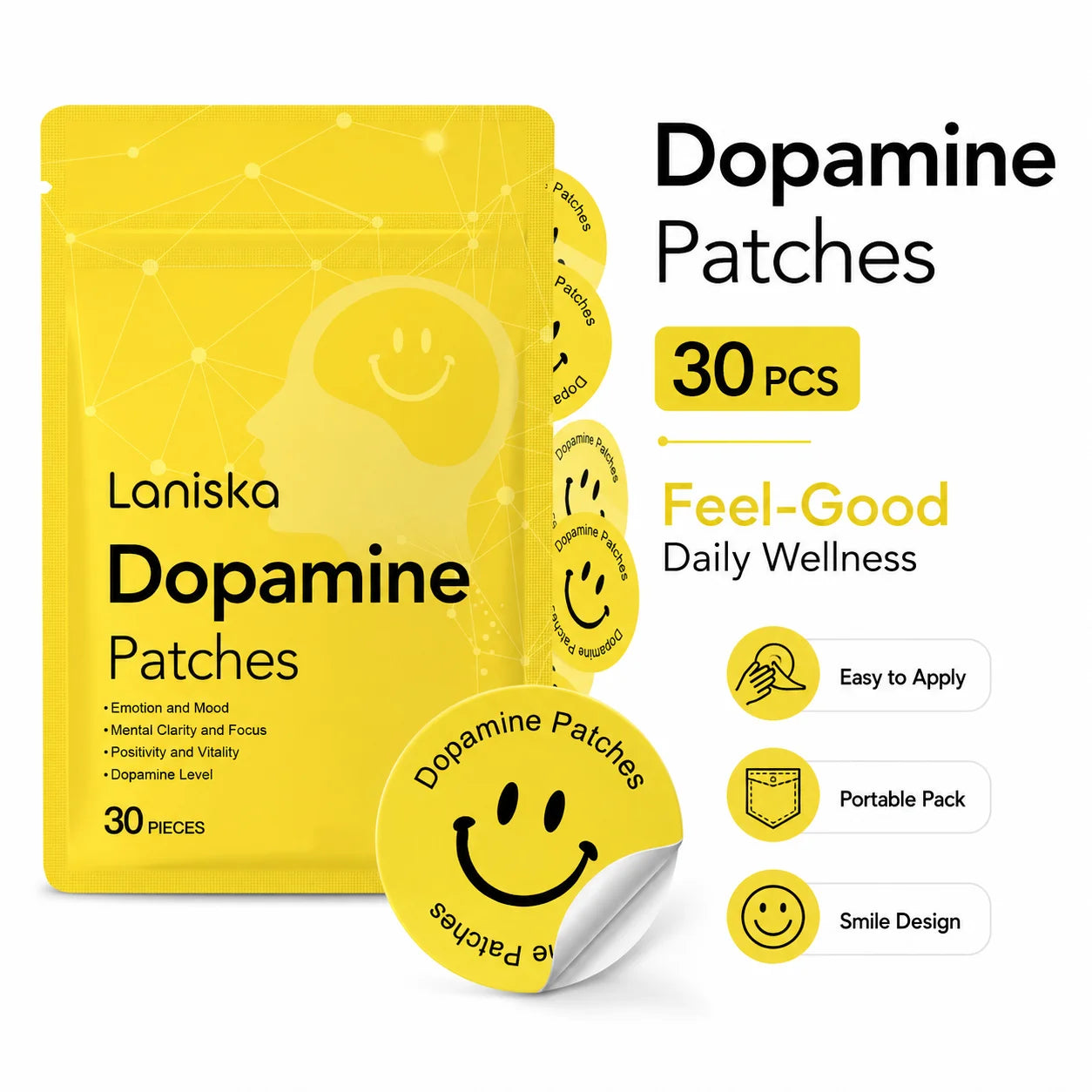 30-Pack Pink Body Care Patches – Gentle Daily Formula