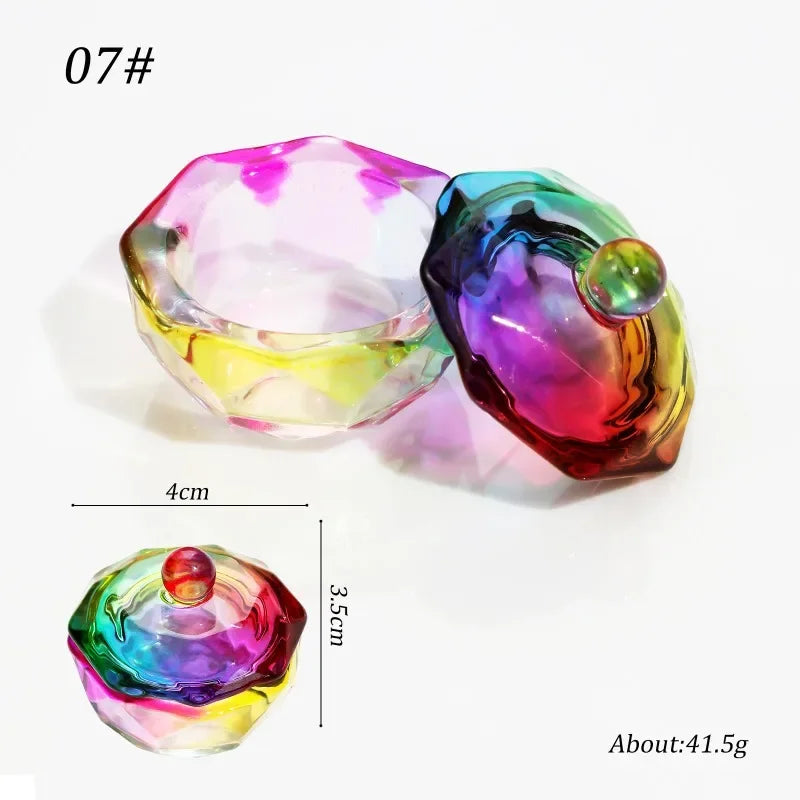 Crystal Glass Dappen Dish | Acrylic Nail Liquid Mixing Cup