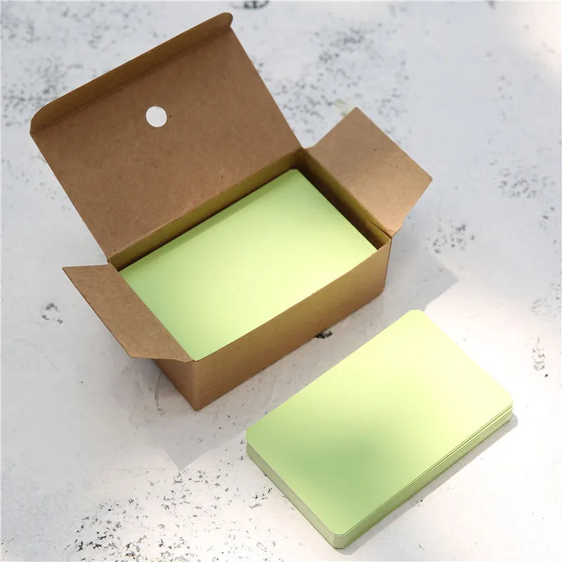 100pcsBlank Cardstock Handwritten English Words White Hard Small