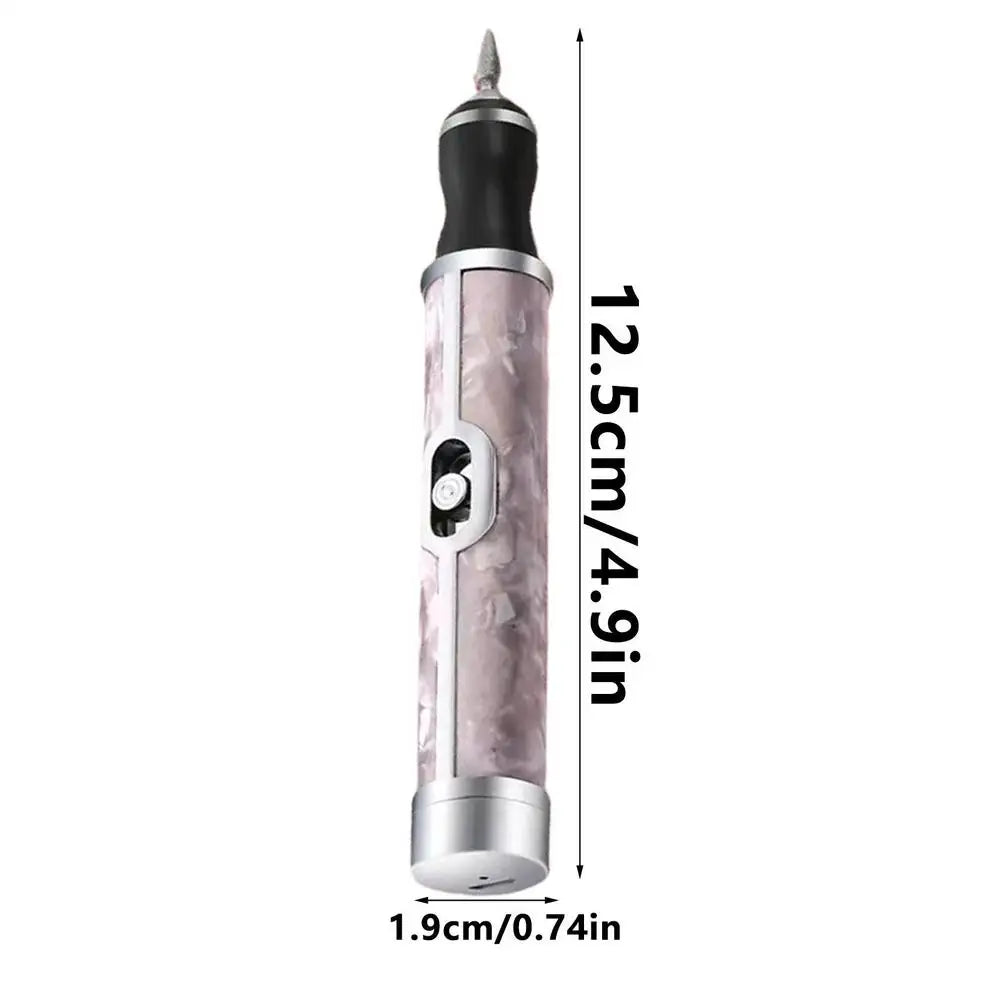Cordless Rechargeable Electric Nail Drill Machine & File Set Electric Nail Drill Peaceful Pleasures Health and Wellness Pink