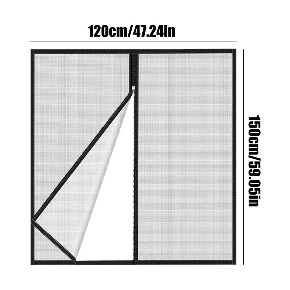 Self Adhesive Zipper Window Screen Gnat Proof Insect Net Door Window Mesh for Home Apartment Bedroom Kitchen Garage Office Dorm Peaceful Pleasures Health and Wellness 120x150cm
