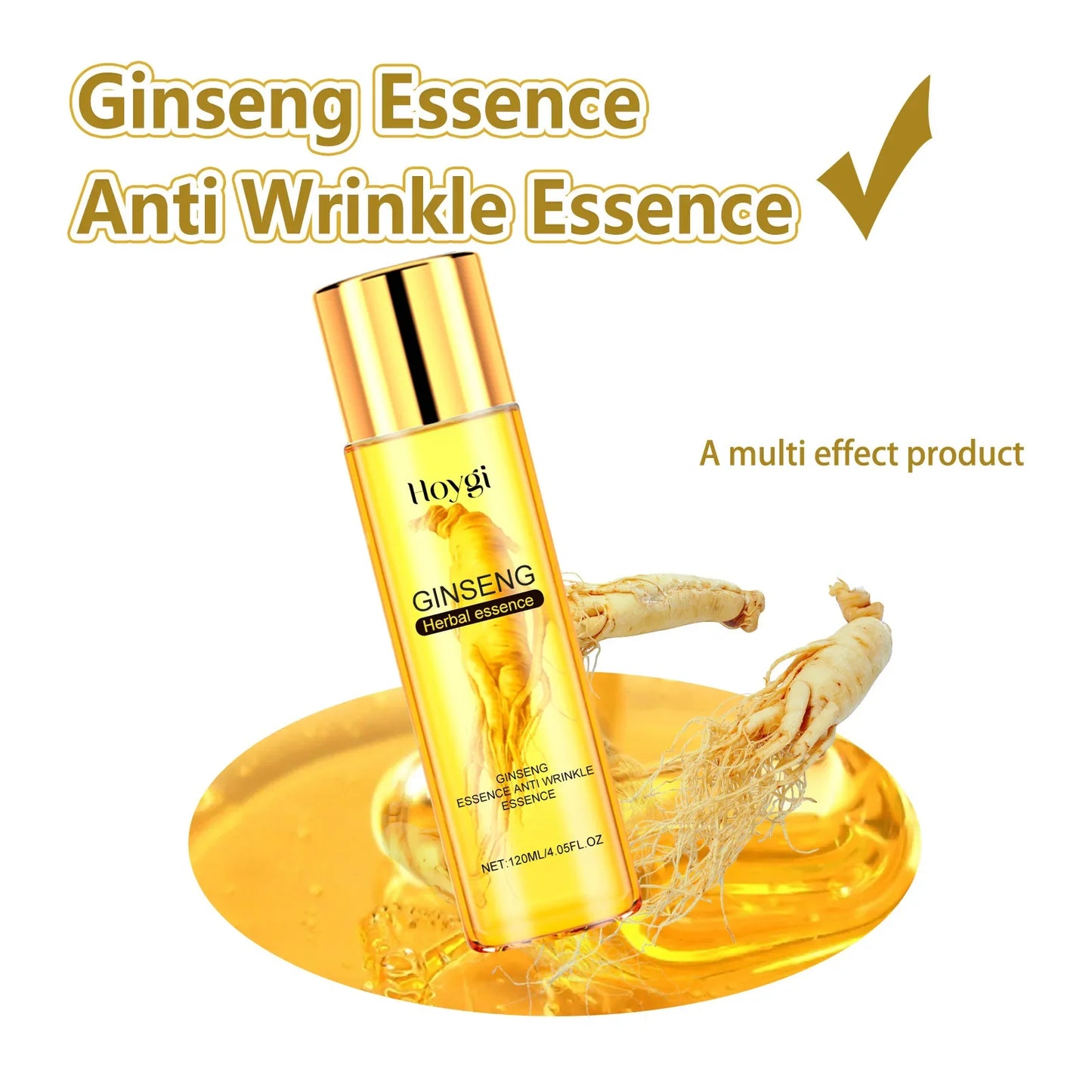 Ginseng Face Essence Fade Fine Lines Firming Smoothing Pores Hyaluronic Acid Brightening Moisturizing Niacinamide Facial Serum Peaceful Pleasures Health and Wellness