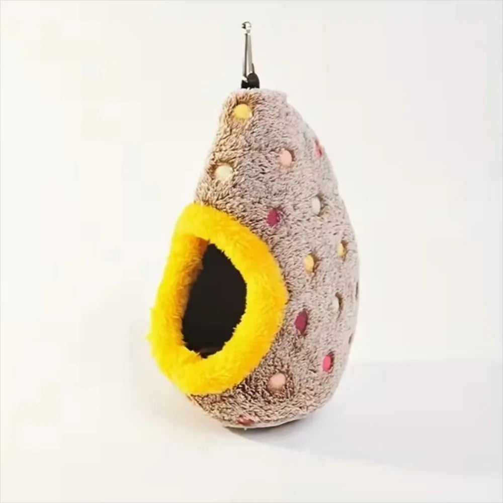 Hanging Egg-Shaped Plush Bird Nest for Cockatiels & Lovebirds
