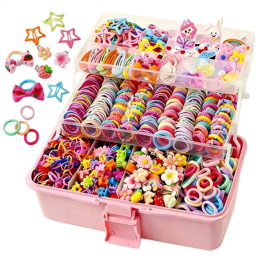 Girls Hair Accessories Set – Bows, Elastics & Barrettes Hair Accessories Set Peaceful Pleasures Health and Wellness