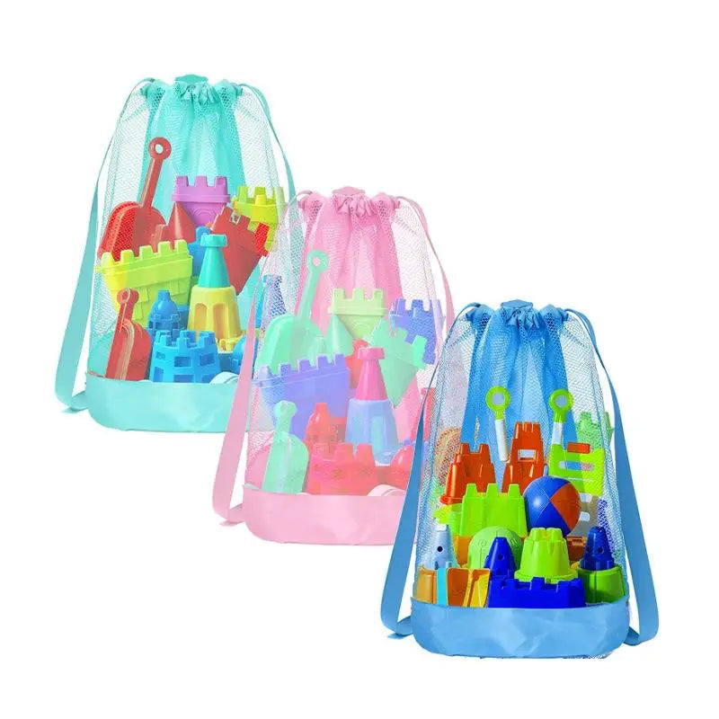 Extra-Large Sand-Resistant Drawstring Beach Bag for Kids