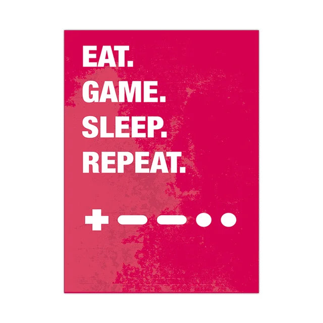 Minimalist Gamepad Controller Canvas Poster Modern Gaming Room Wall Art Print for Gamer Bedroom Home Decoration Peaceful Pleasures Health and Wellness