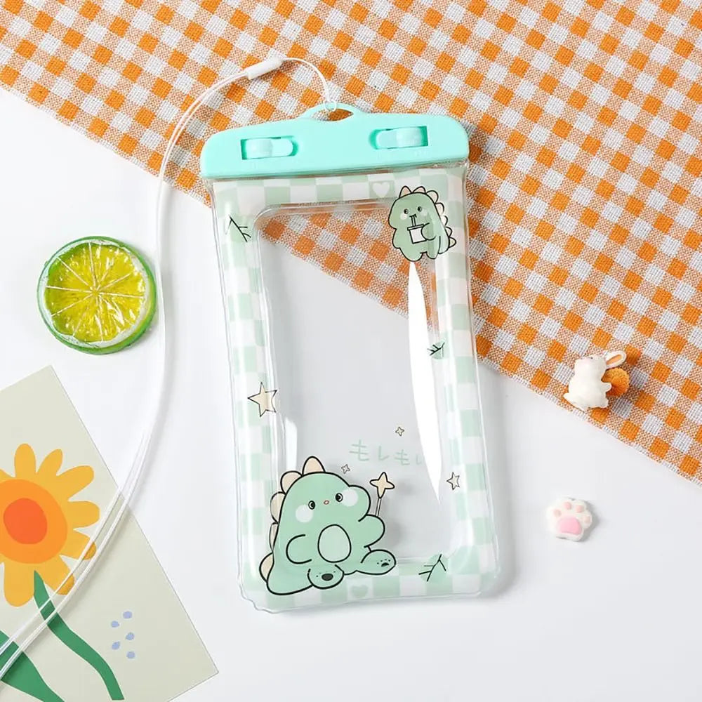 Waterproof Cartoon Rabbit Phone Bag with Lanyard | PVC Pouch