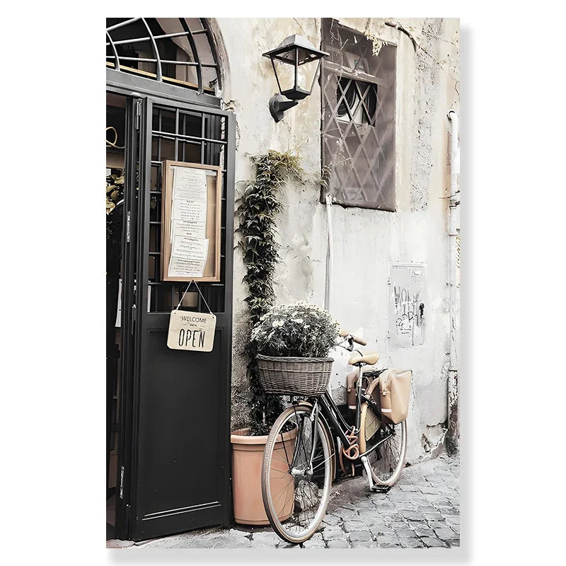Nordic Landscape Canvas Wall Art | Bohemian Living Room Poster