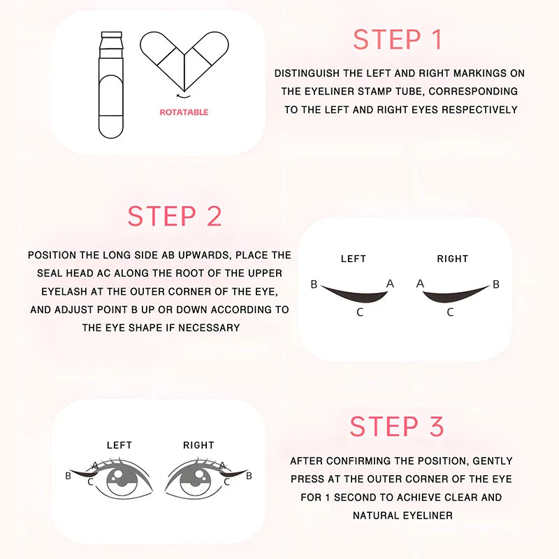 O'CHEAL Stamp Eyeliner Pen – Waterproof Double-Ended Wing Liner