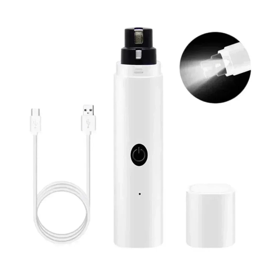 USB Rechargeable Electric Dog & Cat Nail Grinder | Quiet Trimmer