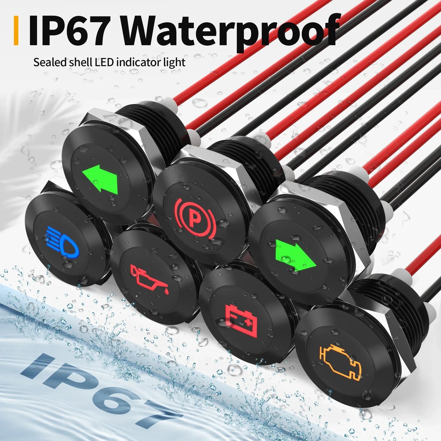 12V LED Indicator Light – Waterproof Dash Panel Peaceful Pleasures Health and Wellness