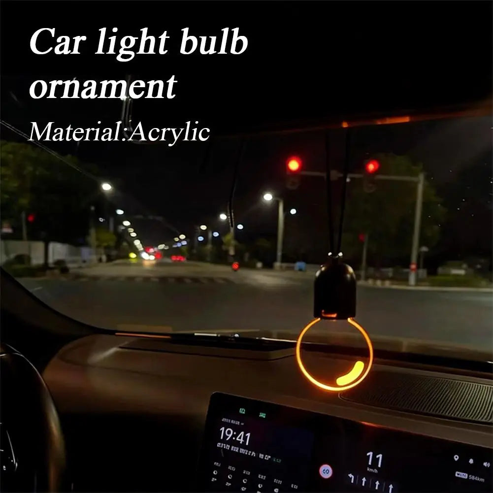 Retro Light Bulb Car Pendant Acrylic Ambient Interior Light