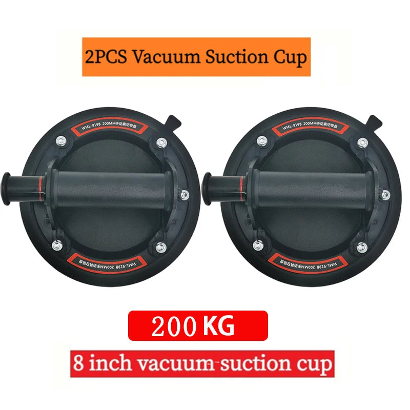 2024 Vacuum Suction Cup 200kg Loading Capacity Heavy Duty Vacuum Spreader for Tile Adsorption Granite Glass Lifting 8 Inch Cup Peaceful Pleasures Health and Wellness Black 2 PCS
