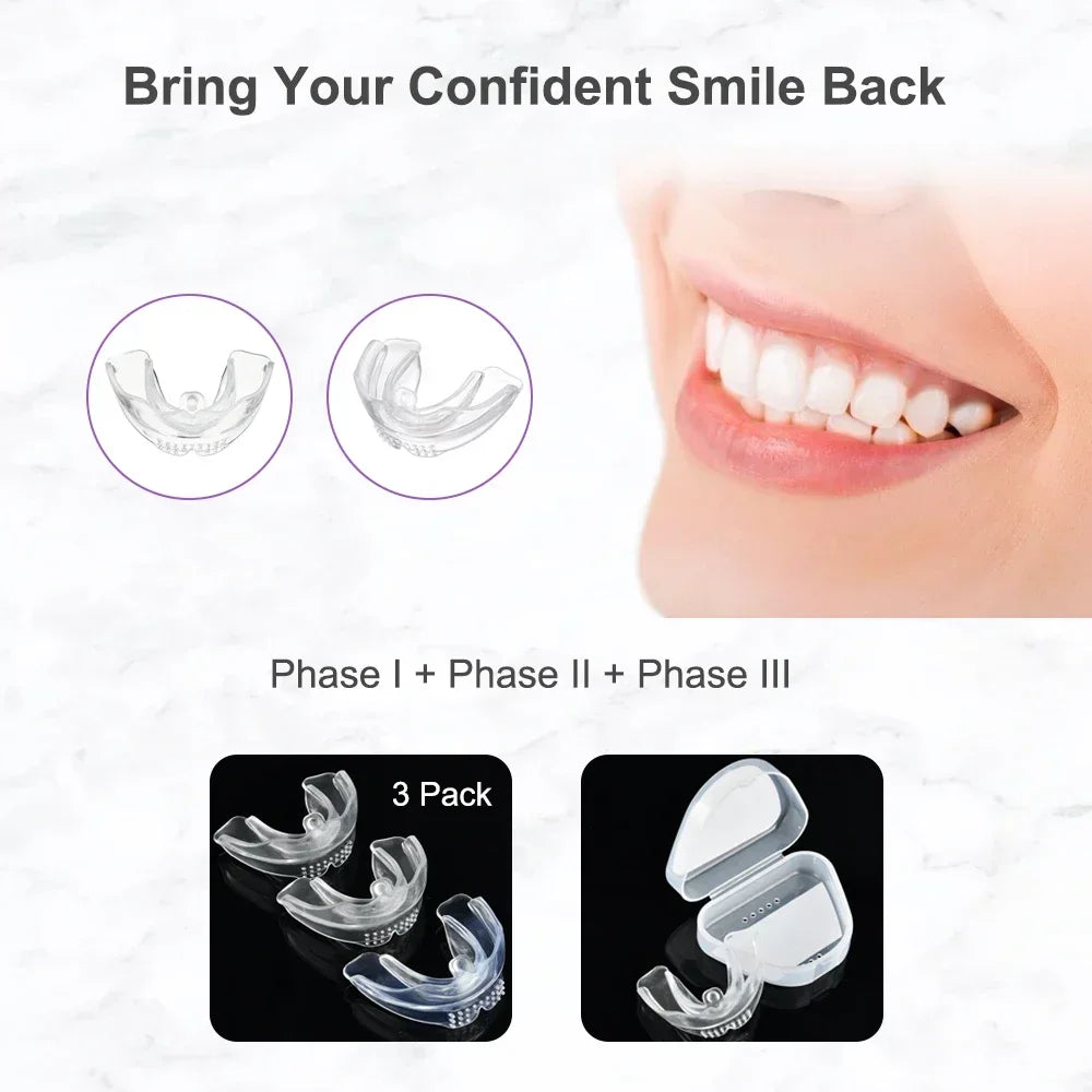 3-Stage Transparent Teeth Aligners - Orthodontic Dental Braces for Adults, DIY Tooth Straightening Corrector Kit Peaceful Pleasures Health and Wellness