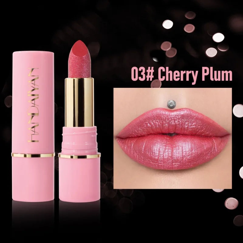 Handaiyan Glitter Lipstick | Metallic Diamond Pearlescent Lip Gloss