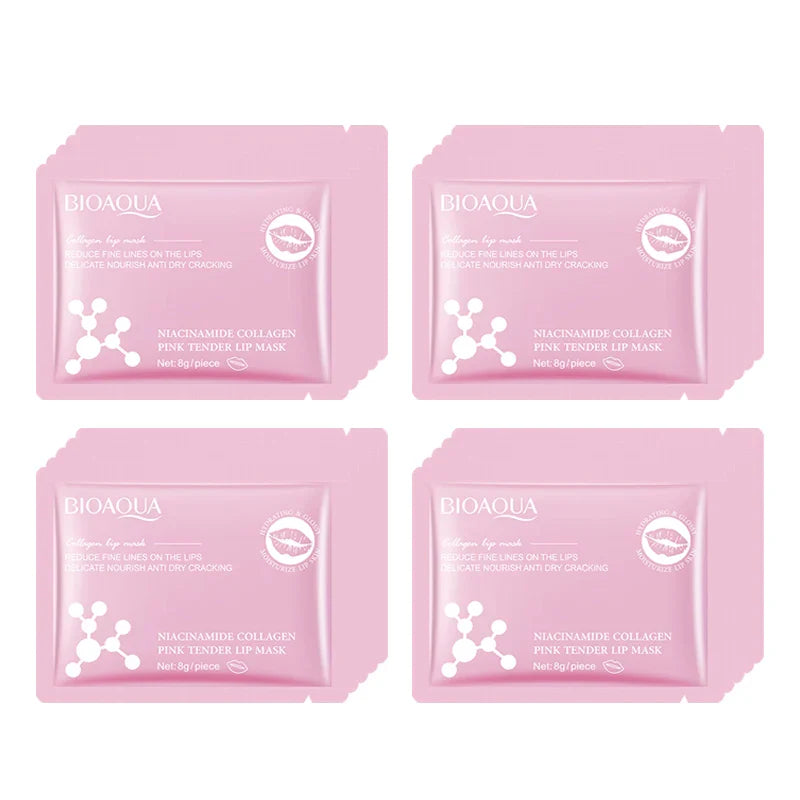 BIOAQUA Crystal Collagen Lip Mask 20pcs – Hydrating Lip Plumper