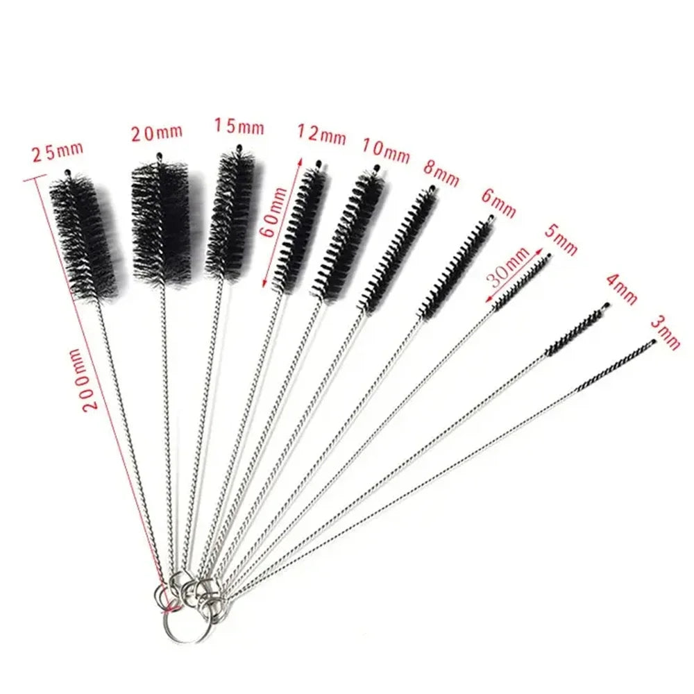 10PCS Cleaning Tattoo Tattoo Equipment Pipeline Cleaning Tools Pipe Brush Stainless Steel Cleaning Cup Brush Milk Bottle Peaceful Pleasures Health and Wellness