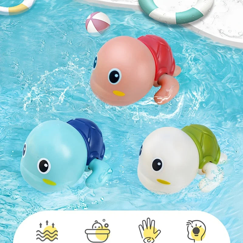 Wind-Up Frog Water Spray Bath Toy for Toddlers – 1 or 3 Pack