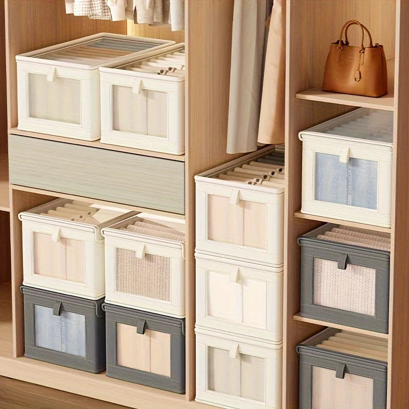 Foldable Oxford Cloth Storage Box with Transparent Window