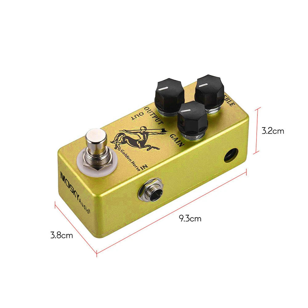 MOSKYAudio Golden Horse Guitar Overdrive Pedal | True Bypass