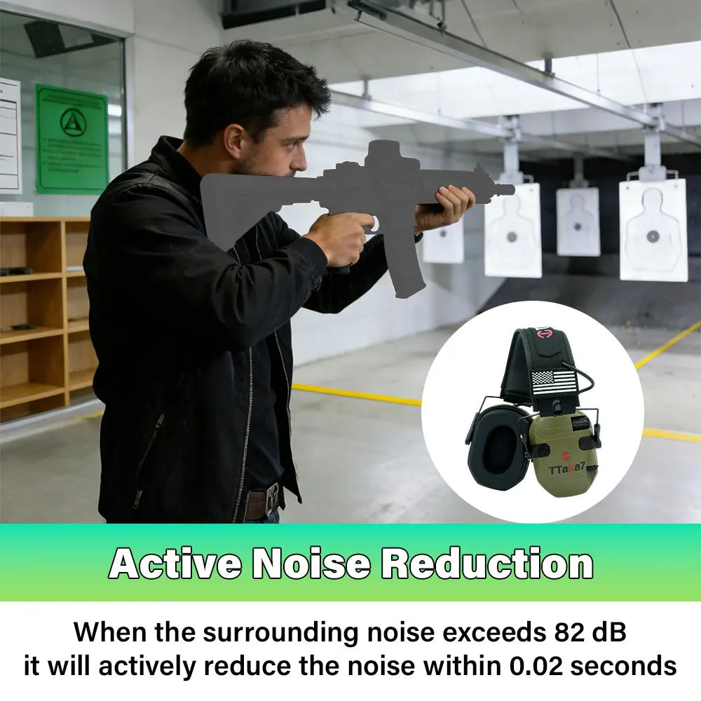 W1/W3 Electronic Shooting Earmuff Anti-noise Headphone Sound Amplification Hearing Protection Headset Foldable（BT Optional） Peaceful Pleasures Health and Wellness