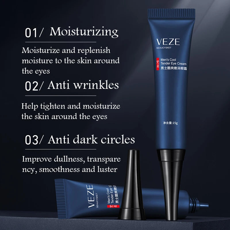 VENZEN Men's Eye Cream – Dark Circles, Bags & Firming 15g