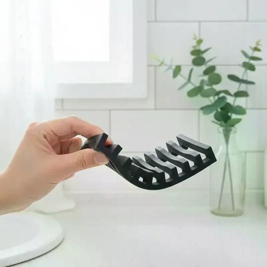 Flexible Silicone Soap Holder – Hollow Drainage Bar Soap Dish Silicone Soap Dish Peaceful Pleasures Health and Wellness