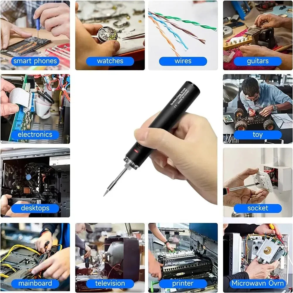 Usb Soldering Iron 5V Mini Convenient Adjustable Temperature Home Tools Diy Manual Radio Soldering Iron Set Peaceful Pleasures Health and Wellness