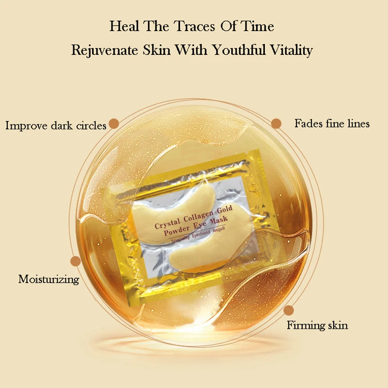 BIOAOUA Gold Collagen Eye Patches – Dark Circles & Puffiness