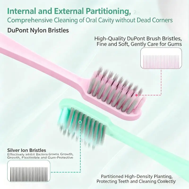Folding Travel Toothbrush – Portable Mini, Soft Bristles Travel Toothbrush Peaceful Pleasures Health and Wellness