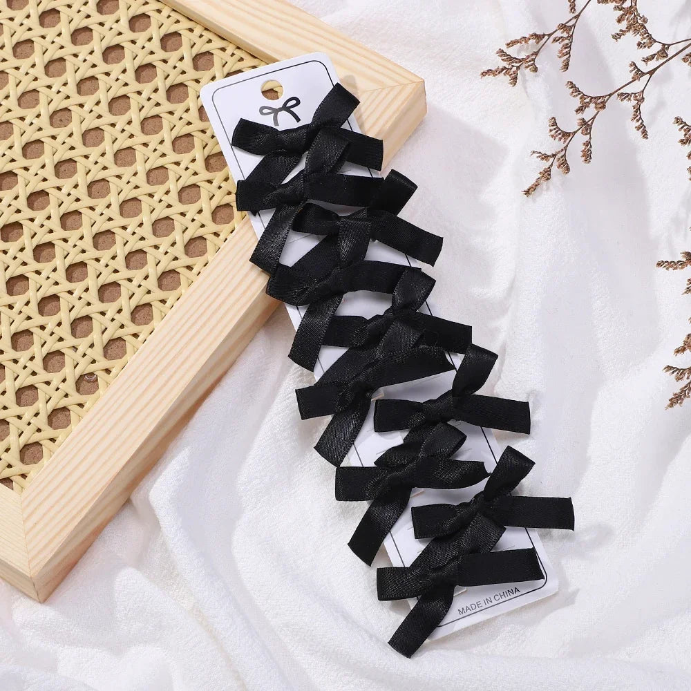 Wholesale Kids Sweet Solid Mini Bowknot Hair Clips Baby Girls Ballet