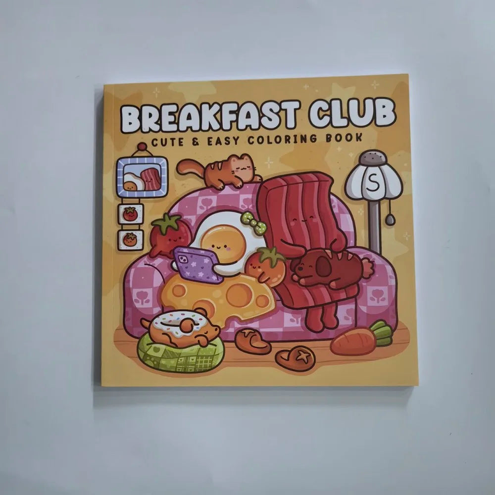 Breakfast Club Coloring Book Adults Cute Easy Drawing Perfect