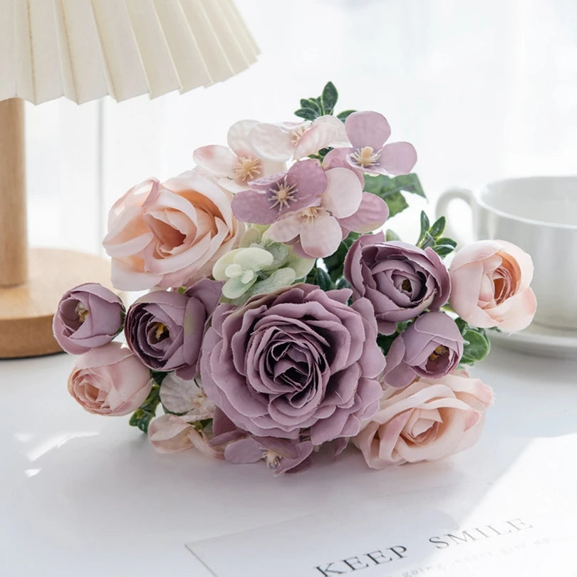Artificial Silk Rose Bouquet | Wedding & Home Floral Decor