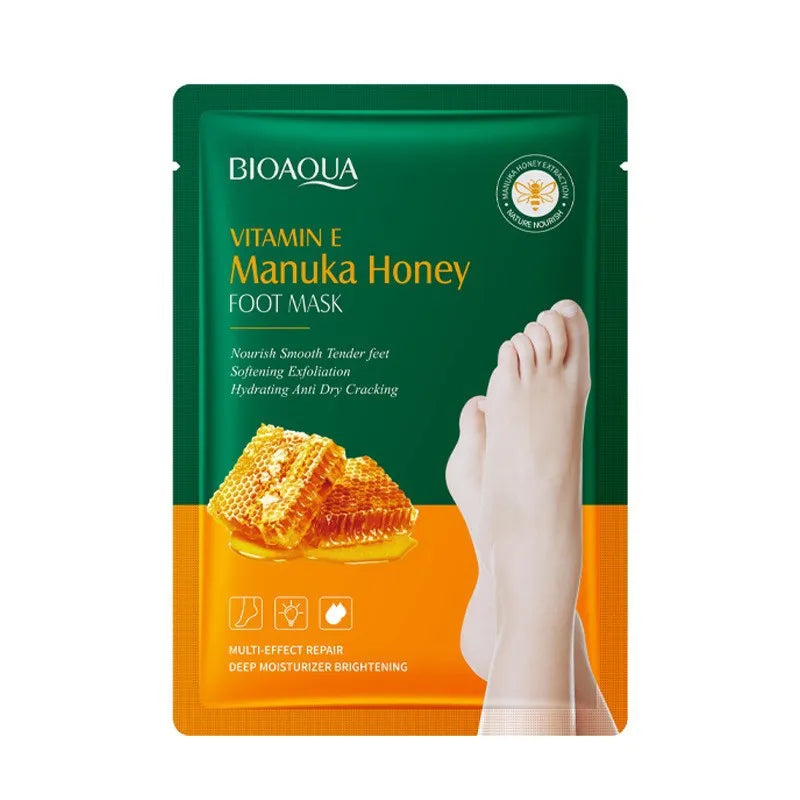 BIOAOUA Vitamin E & Manuka Honey Foot Mask | Deep Moisture