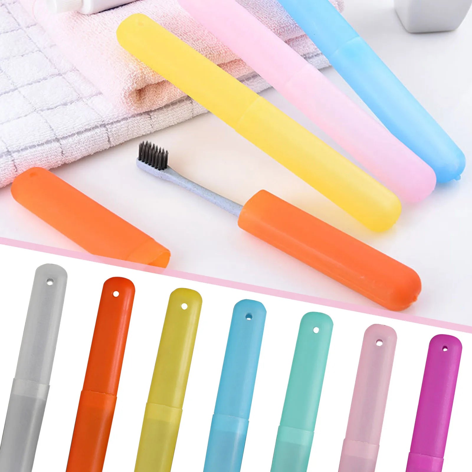 Toothbrush Storage Box Tooth Brush Box Holder Cover Travel Storage Dust-proof Case Portable Portable Travel Toothbrush Case Peaceful Pleasures Health and Wellness