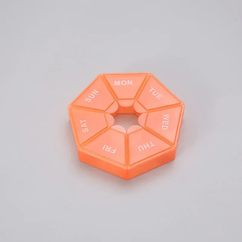 New 7 Days Pill Medicine Box Weekly Tablet Holder Portable Travel Mini Small Pill Box Pills Cases Storage Organizer Container Peaceful Pleasures Health and Wellness NO.7