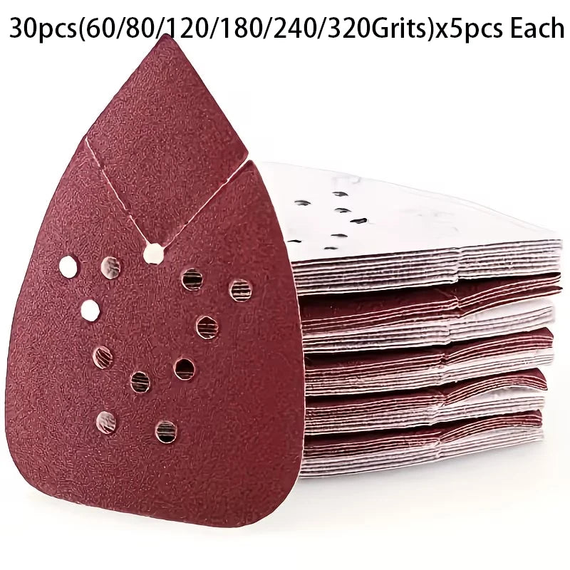 12 Holes Mouse 60-320 Grits Paper Detail Sanding Sander PSM