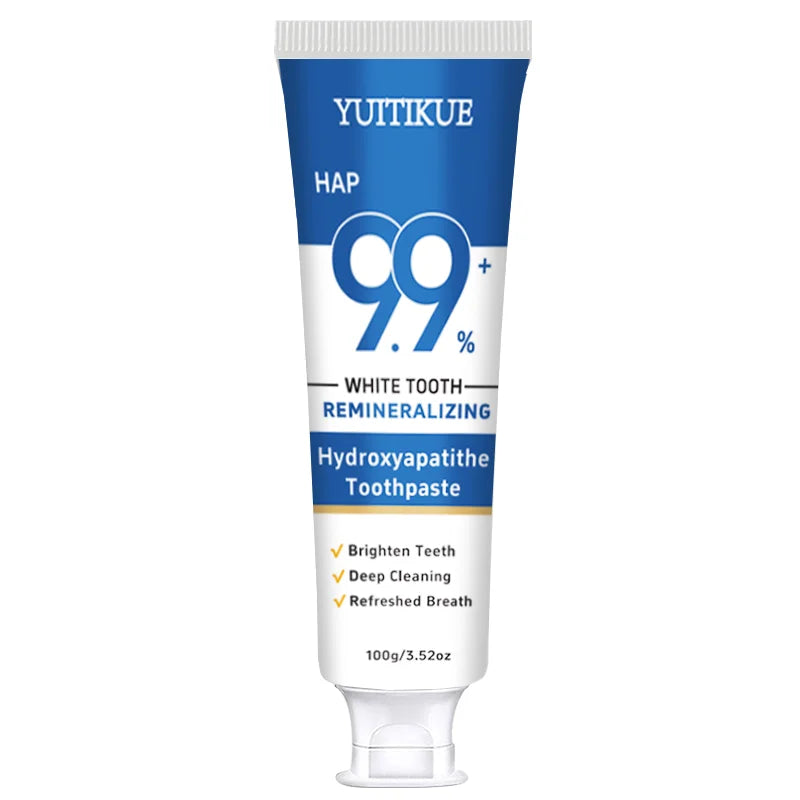 YUITIKUE HAP Hydroxyapatite Toothpaste 9.9+% Remineralizing White Teeth Deep cleaning Fresh Breath 100g Peaceful Pleasures Health and Wellness 1pc