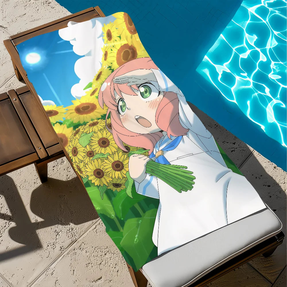 Spy x Family Anya Quick-Dry Beach Towel | Anime Fan Gift Anime Beach Towel Peaceful Pleasures Health and Wellness z7 STJ80x160CM